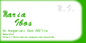 maria ibos business card